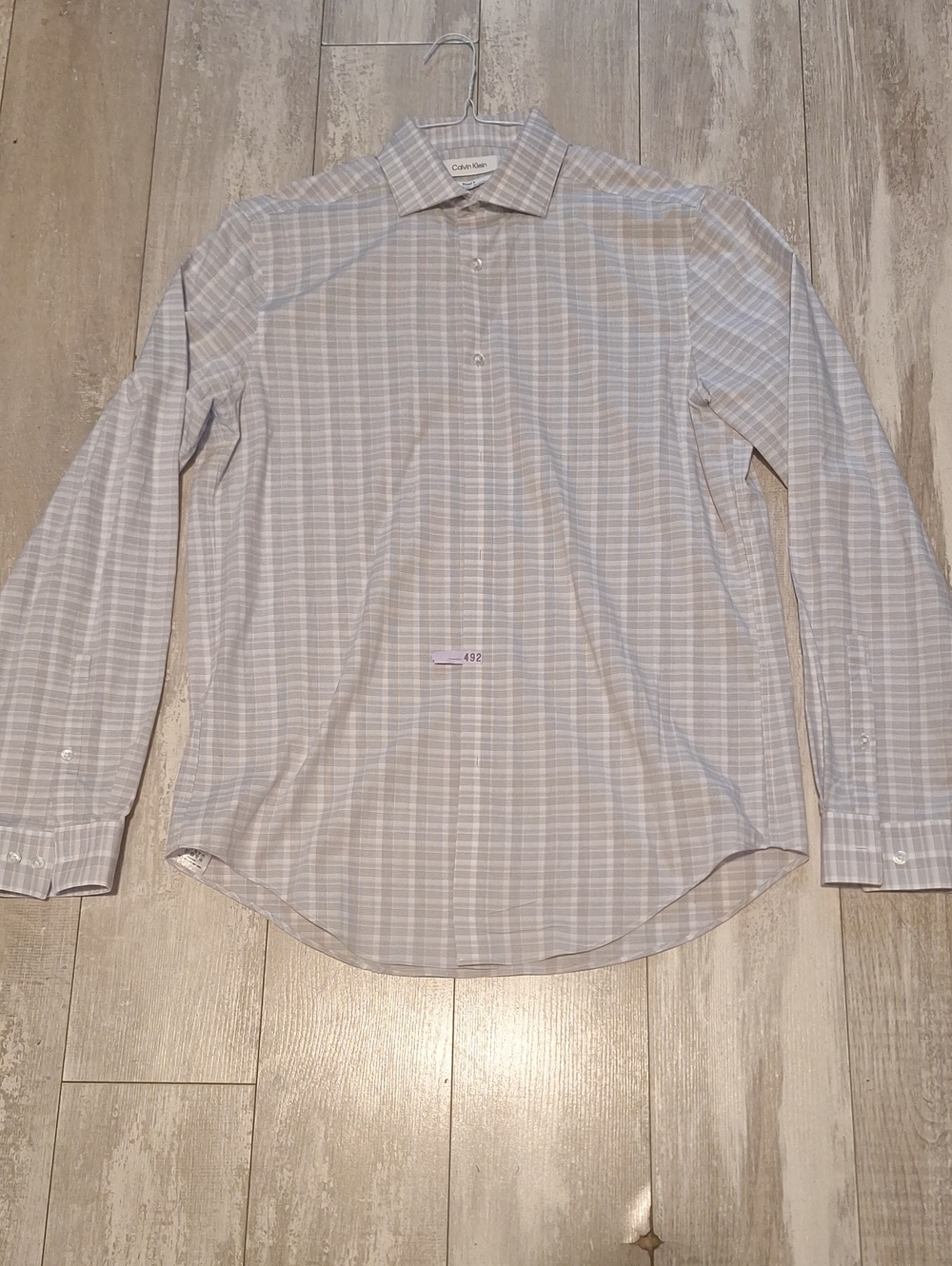 Calvin Klein Steel+ Slim Fit Stretch Wrinkle Free Dress Shirt + Plaid Slim Fit
